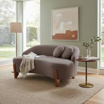 Namoradeira Sofá Feijão Moscou 150cm Orgânica Suede Capuccino Namoradeira Sofá Feijão Moscou 150cm Orgânica Suede Capuccino