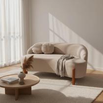 Namoradeira Sofá Feijão Moscou 150cm Orgânica Suede Namoradeira Sofá Feijão Moscou 150cm Orgânica Suede