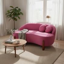 Namoradeira Sofá Feijão Moscou 150cm Orgânica Suede Rosa Namoradeira Sofá Feijão Moscou 150cm Orgânica Suede Rosa