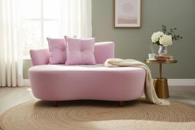 Namoradeira Sofá Feijão Suria 150cm Orgânica Couro Rosa Bebê Namoradeira Sofá Feijão Suria 150cm Orgânica Couro Rosa Bebê