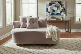 Namoradeira Sofá Feijão Suria 150cm Orgânica Suede Capuccino Namoradeira Sofá Feijão Suria 150cm Orgânica Suede Capuccino
