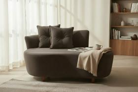Namoradeira Sofá Feijão Suria 150cm Orgânica Suede Marrom Namoradeira Sofá Feijão Suria 150cm Orgânica Suede Marrom