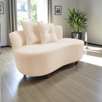 Namoradeira Sofá Feijão Suria Orgânica Couro Bege Namoradeira Sofá Feijão Suria Orgânica Couro Bege