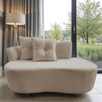 Namoradeira Sofá Feijão Suria Orgânica Veludo Bege Namoradeira Sofá Feijão Suria Orgânica Veludo Bege