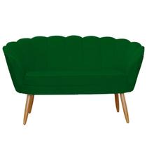 Namoradeira Sofá Pétala 2 lugares Suede Verde