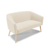 Namoradeira Stella 02 Lugares Linho Areia A27 Pés Palito Natural D03 - D'Rossi -
