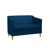 Namoradeira Titânio Suede Azul Marinho