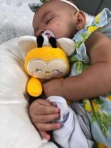 Naninha bebê bichinhos com prendedor de chupeta