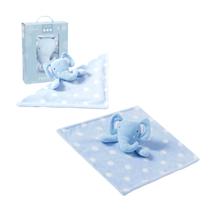 Naninha Bebê Elefante Pelúcia Macia Azul Animais Safari Naninha Bebê Elefante Pelúcia Macia Azul Animais Safari