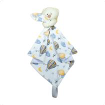 Naninha Bebê Menino Premium com Prendedor Chupeta Dupla Face Malha 100% Algodão e Plush