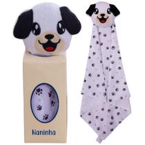 Naninha Bebê Paninho com Prendedor de Chupeta Cachorro