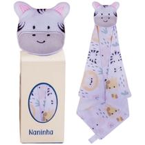 Naninha Bebê Paninho com Prendedor de Chupeta Zebra Naninha Bebê Paninho com Prendedor de Chupeta Zebra