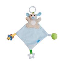 Naninha Bebê Urso Azul com Mordedor e Prendedor