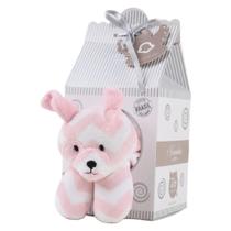 Naninha Cetim Cachorro Rosa Valen com Prendedor de Chupeta Naninha Cetim Cachorro Rosa Valen com Prendedor de Chupeta