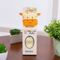 Naninha com Bichinho de Pelúcia Girafa Bebê Porta Chupeta
