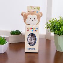 Naninha com Bichinho de Pelúcia Macaco Bebê Porta Chupeta