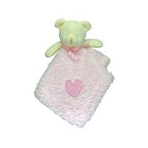 Naninha Do Bebê Urso Cobertor Bordado Rosa Ultrasoft Naninha Do Bebê Urso Cobertor Bordado Rosa Ultrasoft