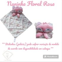 Naninha Dupla Face com Pelúcia Bichinhos e Porta Chupeta Diversas Estampas.