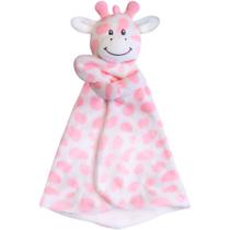 Naninha Girafinha Rosa Pano Macia Para Soninho Infantil 14422 - Buba