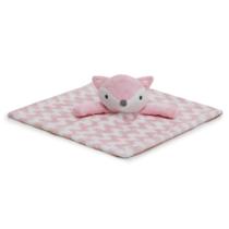 Naninha Infantil Zig Zag Pelúcia 3D Microfibra Raposinha Rosa