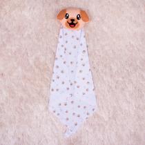 Naninha Para Bebê Bichinhos Cachorrinho bege e preto Naninha Para Bebê Bichinhos Cachorrinho bege e preto