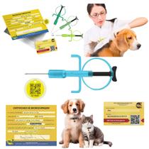 Nanochip Animal + Medalha Qr Code P/ Cães, Gatos E Exóticos