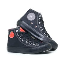 Naruto Akatsuki Tenis All Masculino Feminino Star Black Red Botinha Lindo 823Bo
