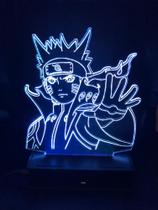 Naruto e Shippuden, Luminaria Led 3d, Geek, 16 Cores controle remoto - Avelar Criações