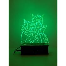 Naruto Shippuden, Luminária De Led, 16 Cores + Controle, Anime, Decoração - Avelar Criações