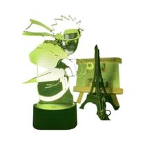 Naruto Uzumaki Akatsuki Kakashi Itachi 3D LED Night Light 16 Cores Crianças Quarto Lâmpada De Mesa