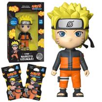 Naruto Uzumaki Shippuden Boneco + 2 Cartinha Cards Figurinha Naruto