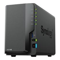 NAS Synology Diskstation 2 baias DS224+ (Intel Celeron J4125, 2GB DDR4, 2x 1GbE LAN, 2x USB 3.2, sem discos)