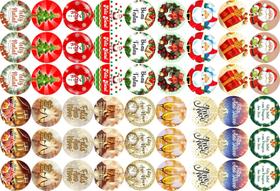 NATAL e ANO NOVO 54 imagens 3cm papel arroz comestível - RECORTADA