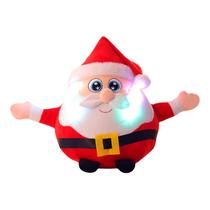 Natal Papai Noel brinquedo de pelúcia Alce Presente de aniversário Presente de Natal Música e luzes Decoração para casa