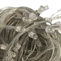Natal Pisca Pisca Com 100 Leds De 9 Metros Com 8 Funções - 127v Branco Frio Natal Pisca Pisca Com 100 Leds De 9 Metros Com 8 Funções - 127v Branco Frio