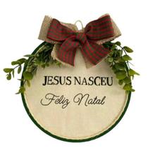 Natal - Placa Decorativa para Porta ou Parede - Guirlanda - Feliz Natal - Jesus Nasceu Natal - Placa Decorativa para Porta ou Parede - Guirlanda - Feliz Natal - Jesus Nasceu