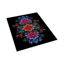 Natal poinsétia flor tapete antiderrapante adequado para sala de estar quarto e decoração de casa