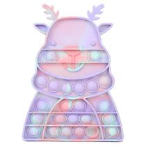 Natal Push Bubble Fidget Sensory Toy Autismo-Necessidades especiais Brinquedo para aliviar