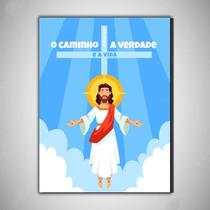 Natal Renascimento Jesus Placa Decorativa Religiosa 30x20 cm