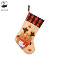 Natal Stocking Gift Bag Drawstring Snack Sock para Cristo