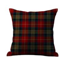 Natal xadrez fronha tecido de pelúcia macio dupla face impressão sofá capa de almofada lance fronhas