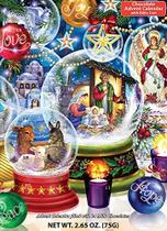 Natividade Globos de Neve Chocolate Calendário do Advento com História da Natividade (Contagem Regressiva para o Natal) - Vermont Christmas Company