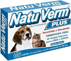 Natu verm plus 4cp - 660mg (caes e gatos) - VETBRAS