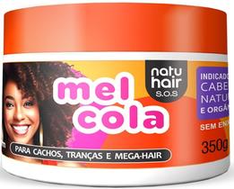 Natuhair sos mel cola 350g sem enxague para cachos e tranças Natuhair sos mel cola 350g sem enxague para cachos e tranças