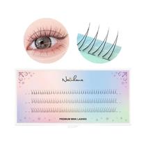 Natuhana-cílios postiços com fundo em forma de v, individual, natural, extensão, diy, sob o olho