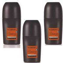 Natura Homem Tato Desodorante Antitranspirante Roll On 75ml KIT 3 UNI