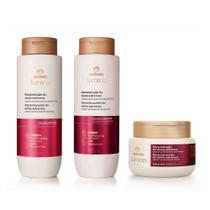 Natura Lumina Kit Shampoo + Condicionador + Máscara Regeneradora Reconstrução de Danos Extremos