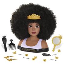 Naturalistas Peety Deluxe Crown and Coils Fashion Styling Head, 4A Textured Hair, 19 Acessórios, Projetado e Desenvolvido pela Purpose Toys