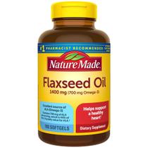 Nature Made Flaxseed Oil 1400 mg Softgels, 100 Contagem para Suporte à Saúde Do Coração