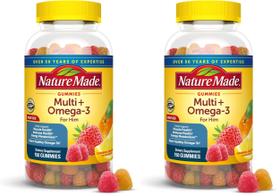 Nature Made Gummies Multivitamínicos Masculinos com Ômega-3, Multivitamínicos em Gomas para Suporte Nutricional Diário, 150 Vitaminas e Minerais em Gomas, Suprimento para 75 Dias, Pacote com 2 Nature Made Gummies Multivitamínicos Masculinos com Ômega-3, Multivitamínicos em Gomas para Suporte Nutricional Diário, 150 Vitaminas e Minerais em Gomas, Suprimento para 75 Dias, Pacote com 2